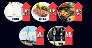 Price hike raises upto 10.81 percent at weekly basis